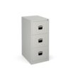 Steel 3 drawer contract filing cabinet 1016mm high goose grey - DCF3G