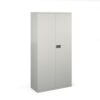 Steel contract cupboard with 3 shelves 1806mm high goose grey - DSC72G