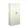 Steel contract cupboard with 3 shelves 1806mm high white - DSC72WH