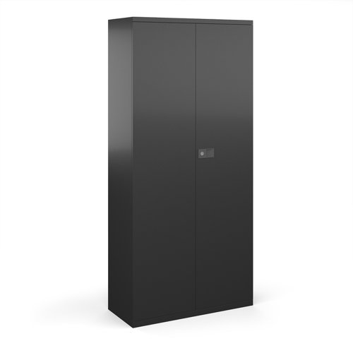 Steel contract cupboard with 4 shelves 1968mm high black - DSC78K