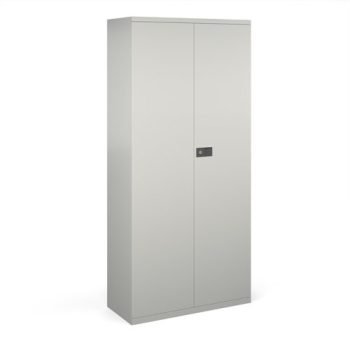Steel contract cupboard with 4 shelves 1968mm high goose grey - DSC78G
