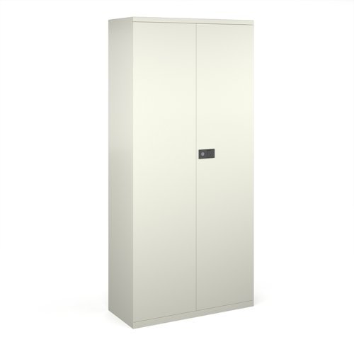Steel contract cupboard with 4 shelves 1968mm high white - DSC78WH