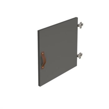 Storage unit insert cupboard with leather strap handle grey - CSI-C-OG