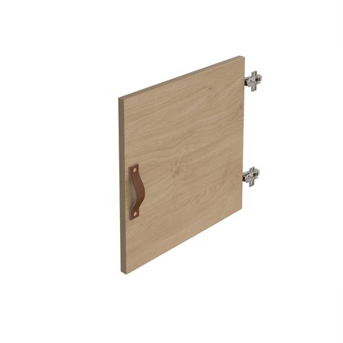 Storage unit insert cupboard with leather strap handle oak - CSI-C-KO