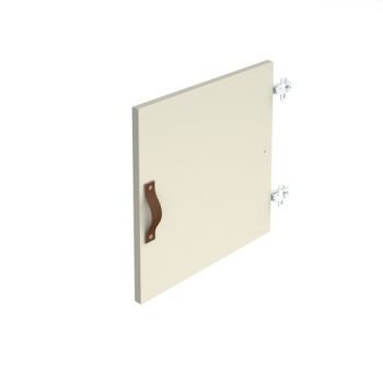 Storage unit insert cupboard with leather strap handle white - CSI-C-WH
