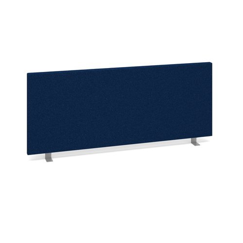 Straight desktop fabric screen 1000mm x 400mm blue - ES1000S-B