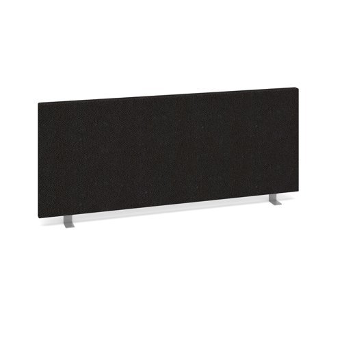 Straight desktop fabric screen 1000mm x 400mm charcoal - ES1000S-C