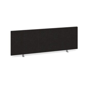 Straight desktop fabric screen 1200mm x 400mm charcoal - ES1200S-C