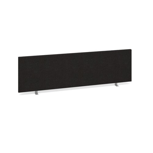 Straight desktop fabric screen 1400mm x 400mm charcoal - ES1400S-C
