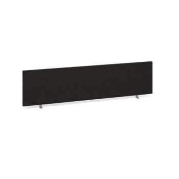 Straight desktop fabric screen 1600mm x 400mm charcoal - ES1600S-C