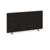 Straight desktop fabric screen 800mm x 400mm charcoal - ES800S-C