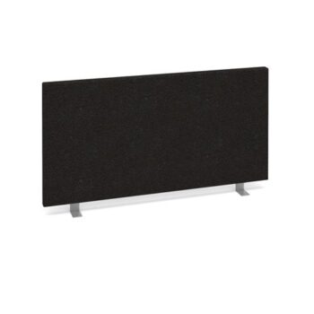 Straight desktop fabric screen 800mm x 400mm charcoal - ES800S-C