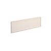 Straight glazed desktop screen 1200mm x 380mm polar white with white aluminium frame - AG1200-WH-W