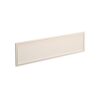 Straight glazed desktop screen 1400mm x 380mm polar white with white aluminium frame - AG1400-WH-W