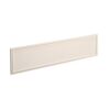 Straight glazed desktop screen 1600mm x 380mm polar white with white aluminium frame - AG1600-WH-W