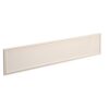 Straight glazed desktop screen 1800mm x 380mm polar white with white aluminium frame - AG1800-WH-W