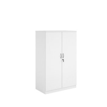 Systems double door cupboard 1600mm high white - DD16WH