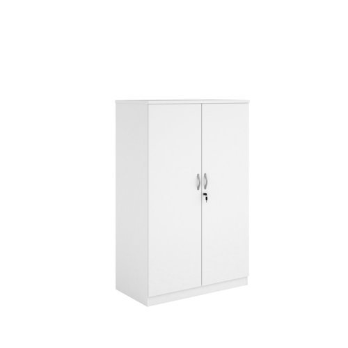 Systems double door cupboard 1600mm high white - DD16WH