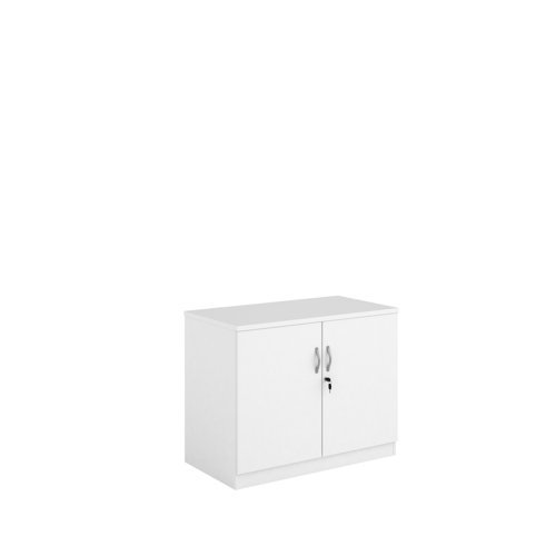 Systems double door cupboard 800mm high white - DD8WH