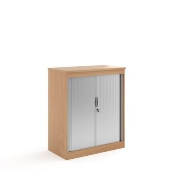 Systems horizontal tambour door cupboard 1200mm high beech - ST12B