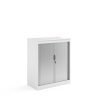 Systems horizontal tambour door cupboard 1200mm high white - ST12WH