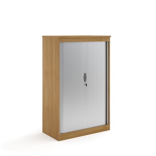 Systems horizontal tambour door cupboard 1600mm high oak - ST16O