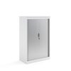 Systems horizontal tambour door cupboard 1600mm high white - ST16WH