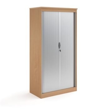 Systems horizontal tambour door cupboard 2000mm high beech - ST20B