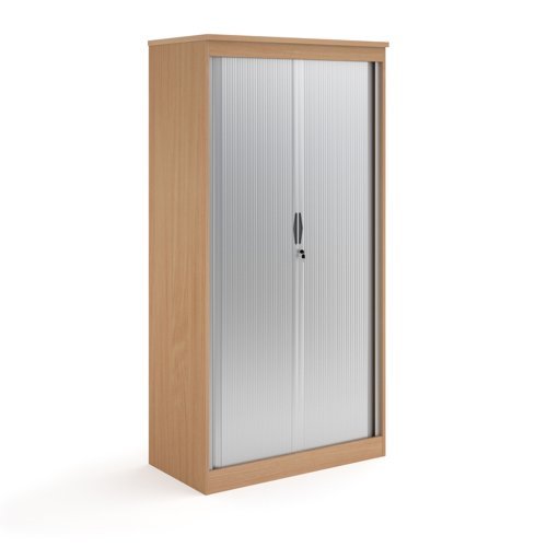 Systems horizontal tambour door cupboard 2000mm high beech - ST20B