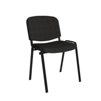 Taurus meeting room stackable chair with black frame and no arms charcoal - TAU40002-C