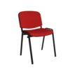 Taurus meeting room stackable chair with black frame and no arms red - TAU40002-R