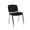 Taurus meeting room stackable chair with chrome frame and no arms black - TAU40005-K