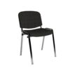 Taurus meeting room stackable chair with chrome frame and no arms charcoal - TAU40005-C