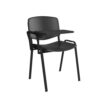 Taurus plastic meeting room chair with writing tablet black with black frame - TAU40004-PK
