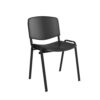 Taurus plastic meeting room stackable chair with no arms black with black frame - TAU40002-PK