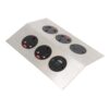 Tholus in-table power module 4 x UK sockets 2 x TUF (A&C connectors) USB charger brushed steel/black - THL-1-S