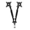 Triton gas lift space-saving double monitor arm black - TGDMARM-K