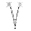 Triton gas lift space-saving double monitor arm white - TGDMARM-WH