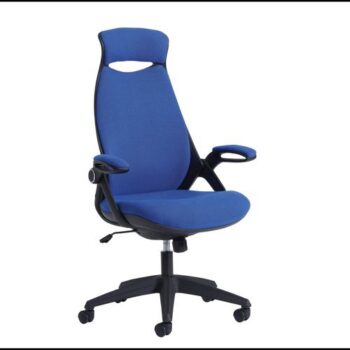 Tuscan high back fabric managers chair with head support blue - TUS300T1-B