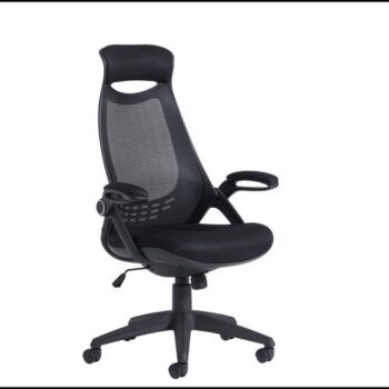 Tuscan mesh high back chair with head support black - TUS300T1