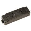 Under desk power bar 2 x UK sockets black - PMK205-E