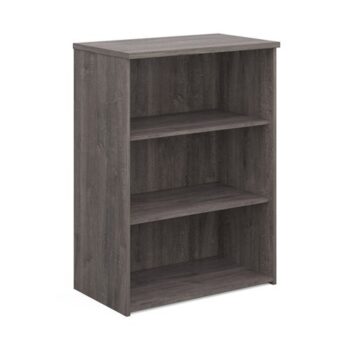 Universal bookcase 1090mm high with 2 shelves grey oak - R1090GO