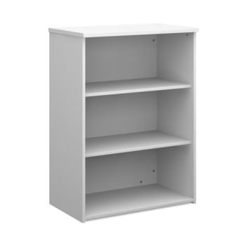 Universal bookcase 1090mm high with 2 shelves white - R1090WH