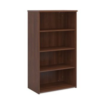 Universal bookcase 1440mm high with 3 shelves walnut - R1440W