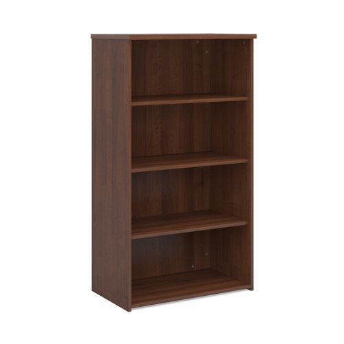 Universal bookcase 1440mm high with 3 shelves walnut - R1440W