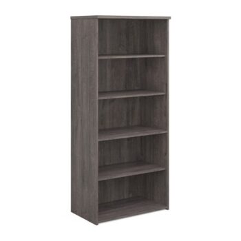 Universal bookcase 1790mm high with 4 shelves grey oak - R1790GO