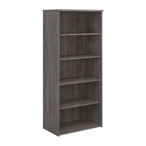 Universal bookcase 1790mm high with 4 shelves grey oak - R1790GO