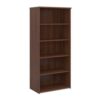 Universal bookcase 1790mm high with 4 shelves walnut - R1790W