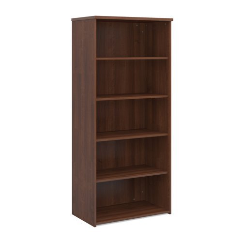 Universal bookcase 1790mm high with 4 shelves walnut - R1790W