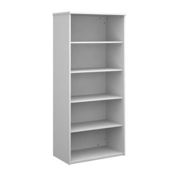 Universal bookcase 1790mm high with 4 shelves white - R1790WH